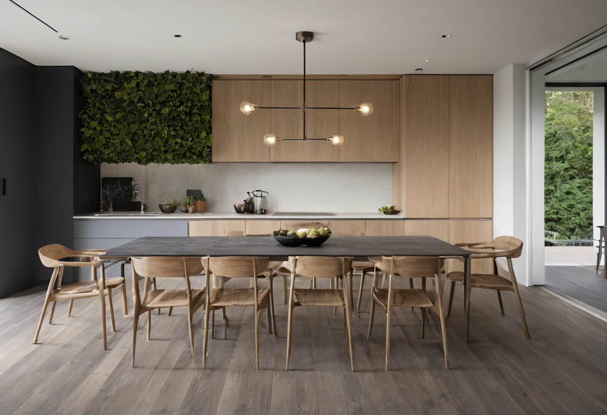 How much additional room does a dining extension table require interior planning detail