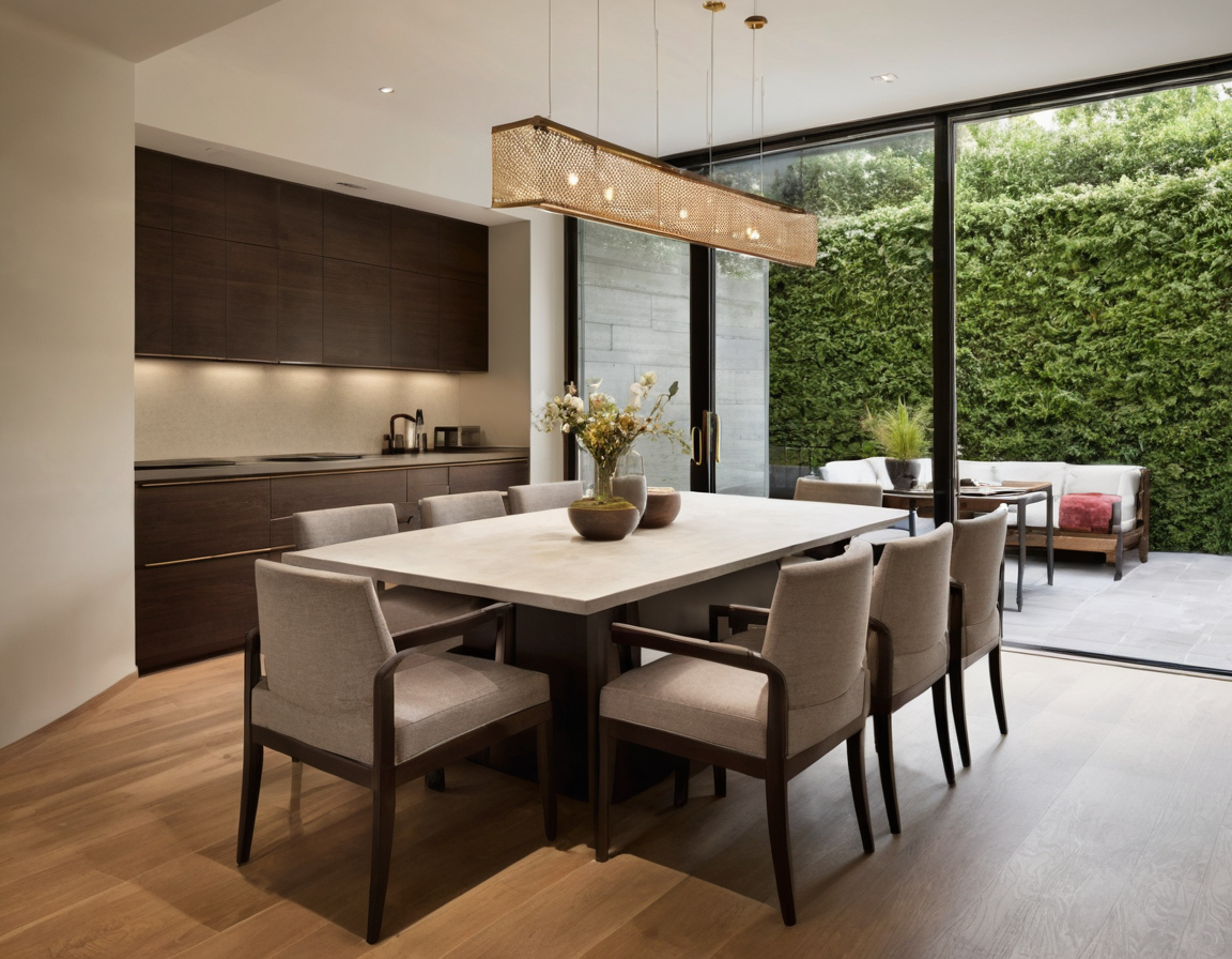 Luxury interior image showing Worked room plans reveal whether the rectangular dining table fits in practice