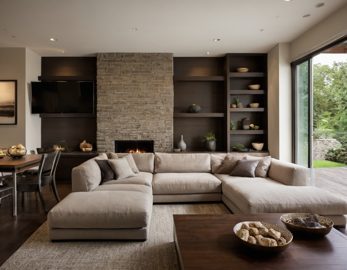 Where should the coffee table sit relative to the sectional frame